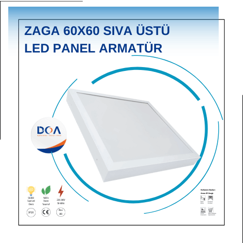 ZAGA 60X60 SIVA USTU PANEL ARMATUR